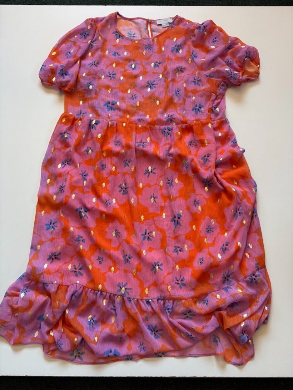 Never Fully Dressed Abigail Dress Pink Floral Orange